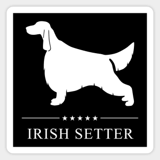 Irish Setter Dog White Silhouette Magnet